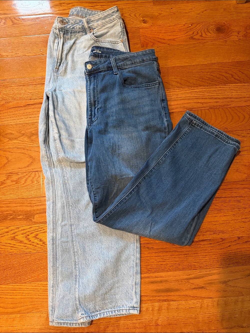 Women’s Jeans Bundle in Light Blue and Dark Blue - American Eagle/Old Navy